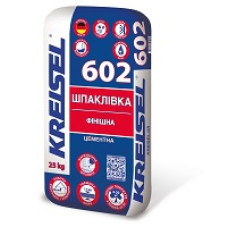 Шпаклівка фінішна цементна (1-5 мм) біла 602 ТМ "Крайзель" (KREISEL)  25кг (пал. 54шт)