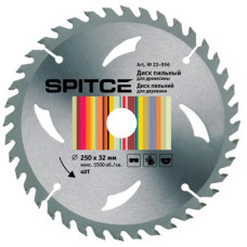 Диск пильний Ø250х32/30мм 40T для ламінату ТМ "SPITCE"