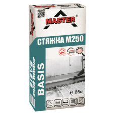 Стяжка цементна "BASIS" армована ТМ "МАСТЕР" (MASTER) 25,0кг (пал. 1,35т)