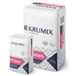 Шпаклівка гіпсова KM Saten фінішна ТМ "КРУМіКС" (КRUMIX) 25,0кг (пал. 1,125т)