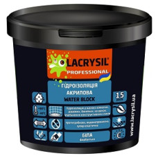 Мастика гідроізоляційна "WATER BLOCK" (Біла) ТМ "LACRYSIL" 1,2кг