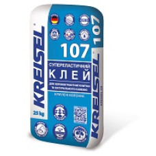 Клей для плитки супереласт. керамогр. натур. кам. "107" ТМ "Крайзель" (KREISEL) 25кг (пал. 54шт)
