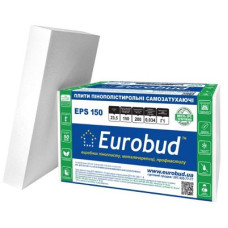 Пінопласт "ЕРS-150" 100х1000х1000мм ТМ "EUROBUD" (пак. 0,6м³ / 6 шт)