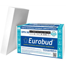 Пінопласт "ЕРS-50" 100х1000х1000мм ТМ "EUROBUD" (пак. 0,6м³ / 6 шт)