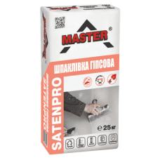 Шпаклівка гіпсова "SATENPRO" фінішна ТМ "МАСТЕР" (MASTER) 25,0кг (пал. 1,0т)