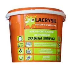Клей монтажний акриловий "СКАЖЕНА ЛИПУЧКА" (Білий) ТМ "LACRYSIL" 6,0кг