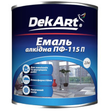 Емаль алкідна "ПФ-115П" Чорна ТМ "DekArt" 2,8кг