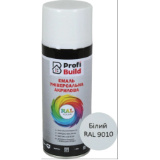 Спрей-фарба акрилова TM "PROFI BUILD" (Біла) RAL 9010 400мл