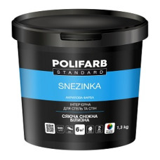 Фарба інтер’єрна акрилова "SNEZINKA" матова (Біла) ТМ "POLIFARB" 1,3кг