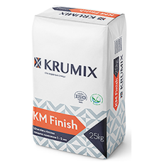 Шпаклівка гіпсова KM Finish фінішна ТМ "КРУМіКС" (КRUMIX) 25,0кг (пал. 1,125т)