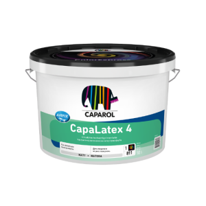 Фарба інтер'єрна латексна матова Біла CapaLatex 4 База 1 ТМ "Caparol", 10 л.