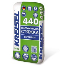 Стяжка цем. високоміцна для теп. під.+фібра (10-100 мм) "440" ТМ "Крайзель" (KREISEL) 25кг (пал. 54ш