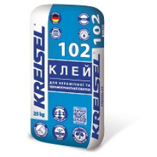 Клей для керамічної та керамогранітної плитки "102" ТМ "Крайзель" (KREISEL) 25кг (54шт)