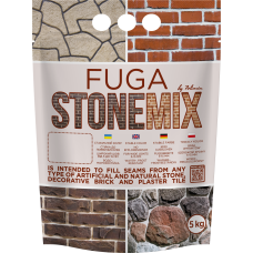 Затірка сіра "Fuga Stonemix" ТМ "Полімін" (Polimin) дой-пак 5 кг