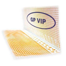Кутник ПВХ перфорований арочний з сіткою GP GOLD 100х100мм, 160г/м² 3,0м (пак. 50шт)