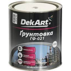 Грунтівка антикорозійна "ГФ-021" Сіра ТМ "DekArt" 2,8кг
