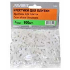 Хрестики для плитки 4,0мм (пак. 100шт) ТМ "FAVORIT"