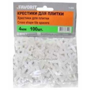 Хрестики для плитки 4,0мм (пак. 100шт) ТМ "FAVORIT"