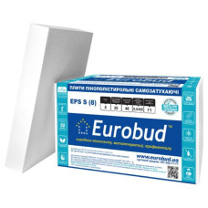 Пінопласт "ЕРS S(8)" 20х1000х1000мм ТМ "EUROBUD" (пак. 0,6м³ / 30 шт)
